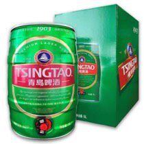 青岛啤酒1903绿桶1X5升桶装麦芽浓度10一厂酒精度4礼盒包邮顺丰