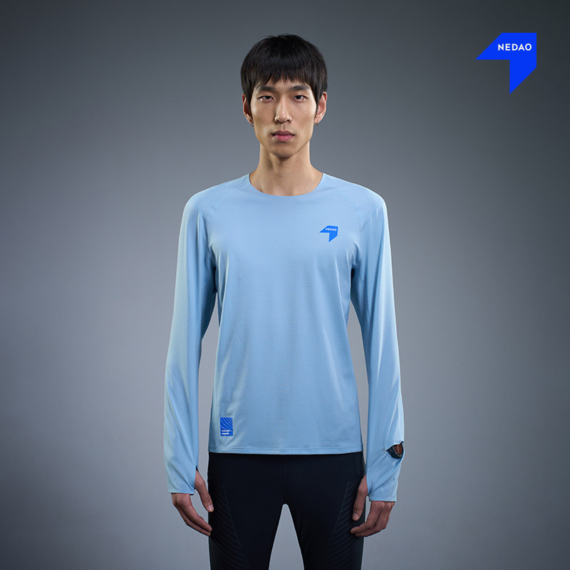 【新品】内道空气感跑步长袖手表窗秋冬男反光拇指扣训练运动长袖,运动服/休闲服装,跑步T恤,淘宝优惠券,粉丝福利购,淘宝优惠卷