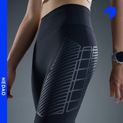 内道聚能力紧身跑步长裤女分区加压马拉松跑步后腰口袋训练压缩裤