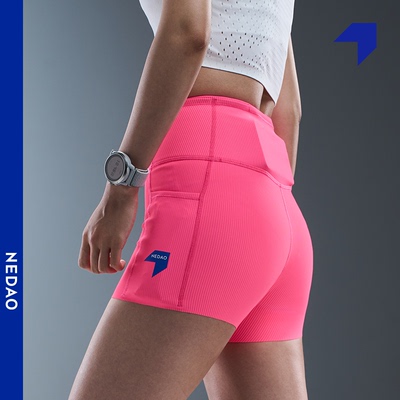 内道一分紧身跑步短裤