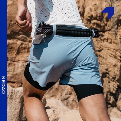 内道三合一越野腰包短裤