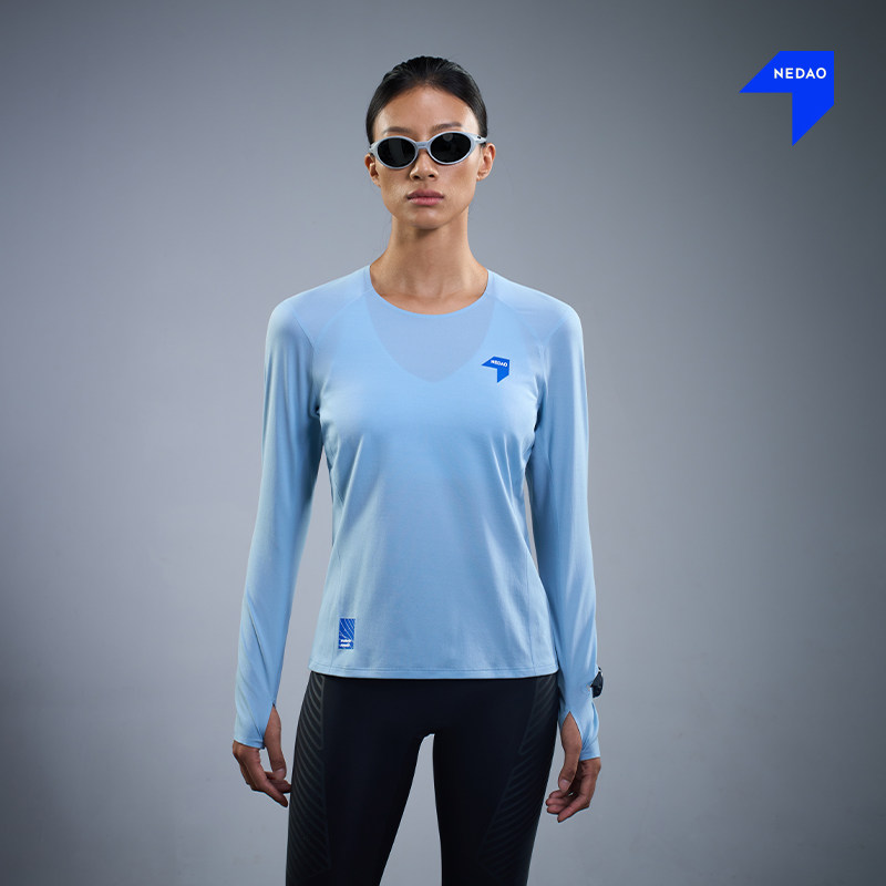 【新品】内道空气感跑步长袖手表窗秋冬女反光拇指扣训练运动长袖,运动服/休闲服装,跑步T恤,淘宝优惠券,粉丝福利购,淘宝优惠卷