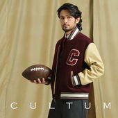 宽松夹棉服 复古棒球夹克外套男款 纯羊毛加厚880g重 CULTUM美式