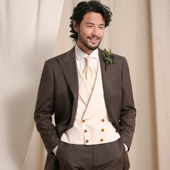 1499礼盒 CULTUM澳毛半麻衬亲王格西服套装 男士 新郎结婚西装 款