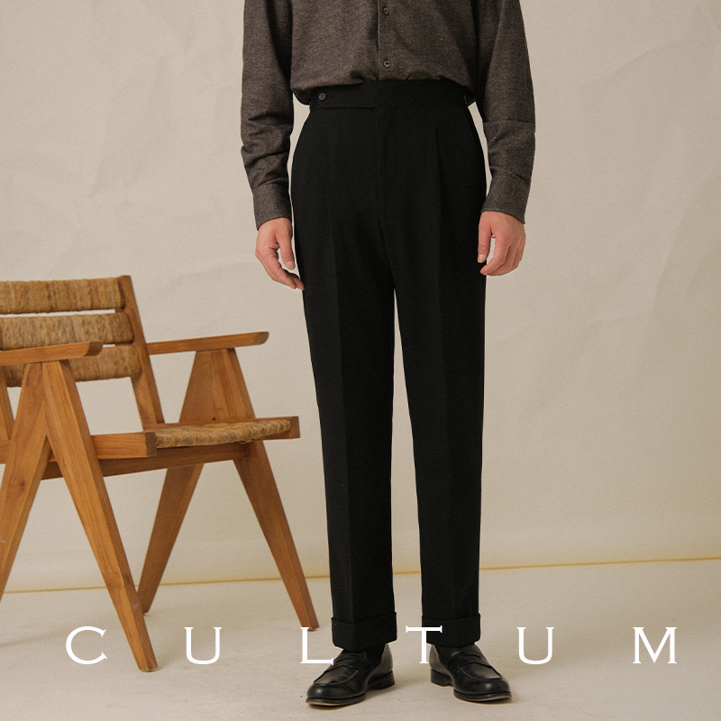 【加厚456g重法兰绒那不勒斯西裤