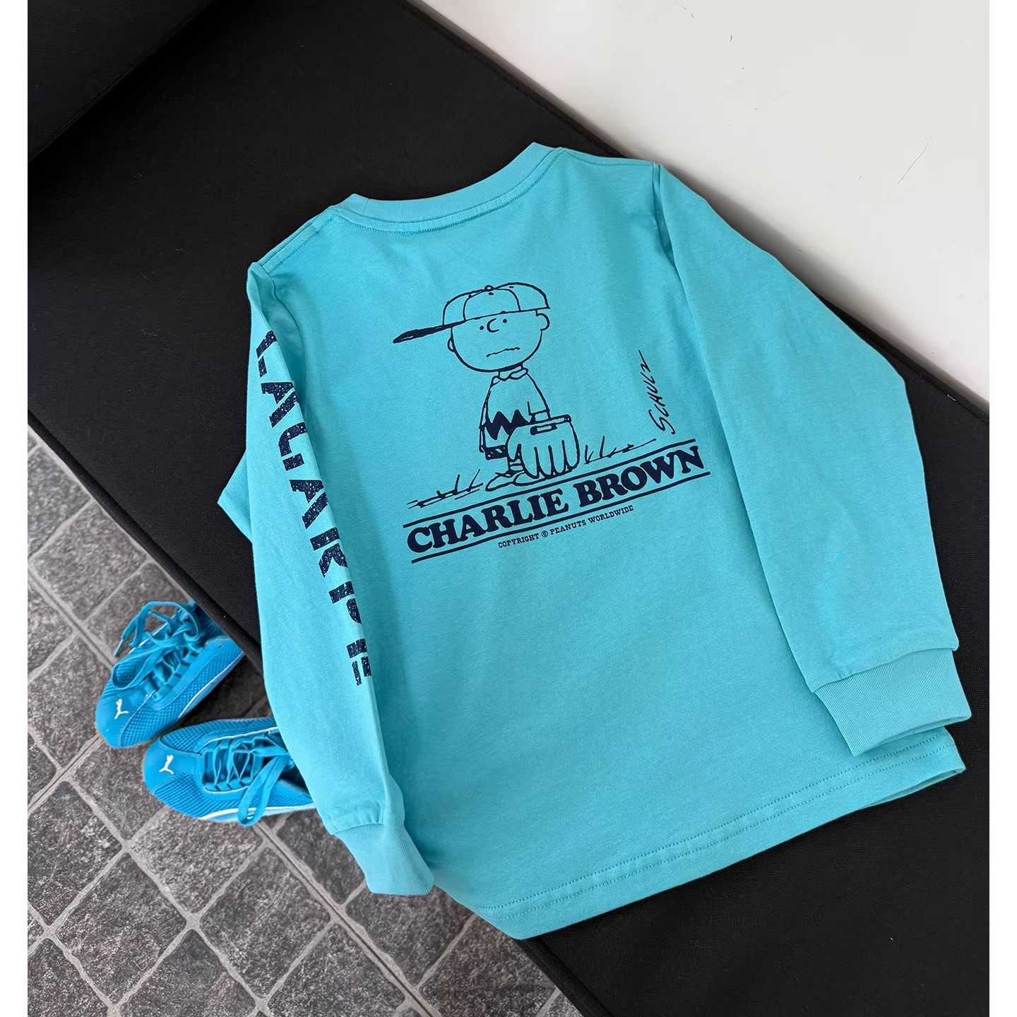 儿童韩系洋气宽松百搭长袖T恤衫春秋新款男女童卡通印花打底上衣,童装/婴儿装/亲子装,T恤,淘宝优惠券,粉丝福利购,淘宝优惠卷