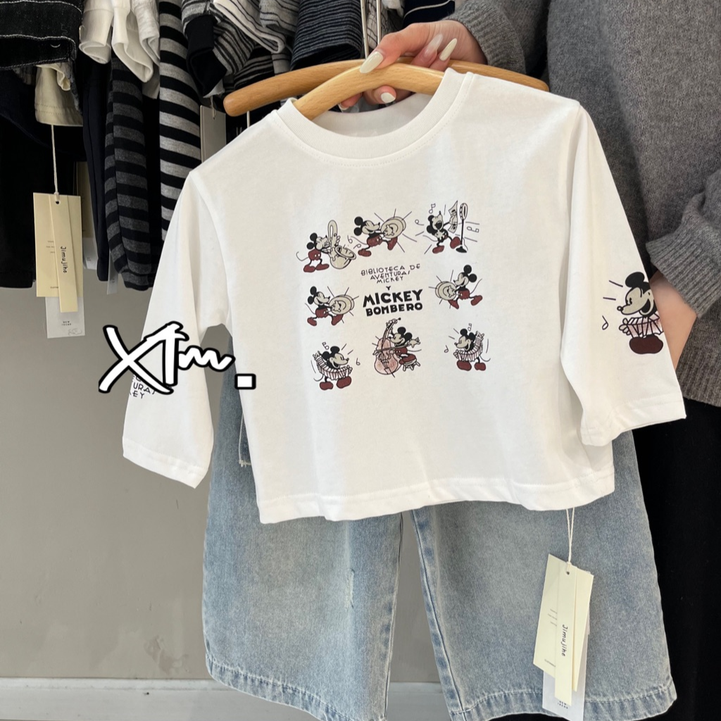 韩国童装~春装新款男女童洋气卡通印花长袖T恤衫宝宝纯棉内搭上衣,童装/婴儿装/亲子装,T恤,淘宝优惠券,粉丝福利购,淘宝优惠卷