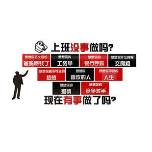 新款团队励志墙贴办公室墙面装饰布置公司背景企业文化墙激励文字