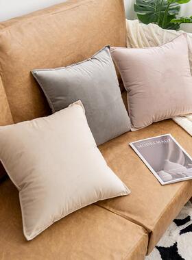 北BZ220040欧发靠大垫厅抱枕套不含芯天鹅绒办沙公室客椅子靠枕床