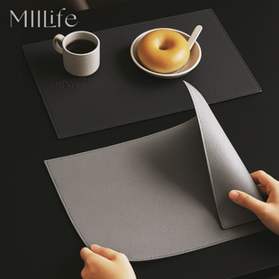 高级感中式 MIILife 复古轻奢西餐餐垫隔菜热垫高端皮革餐桌菜垫子