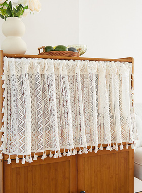 柜子遮挡帘魔术贴柜门橱柜书柜防尘衣柜杂物遮丑货架帘子门帘纱帘