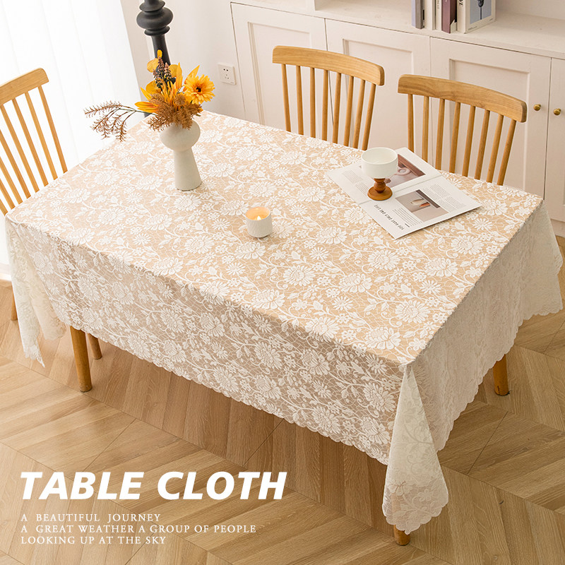 桌布防尘法式田园镂空蕾丝餐桌盖布茶几台布轻奢复古多用途桌布,居家布艺,桌布,淘宝优惠券,粉丝福利购,淘宝优惠卷