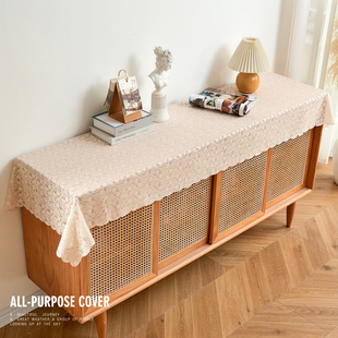 美式桌布唯美镂空桌旗复古装饰布森系电视柜茶几鞋柜防尘拍摄道具
