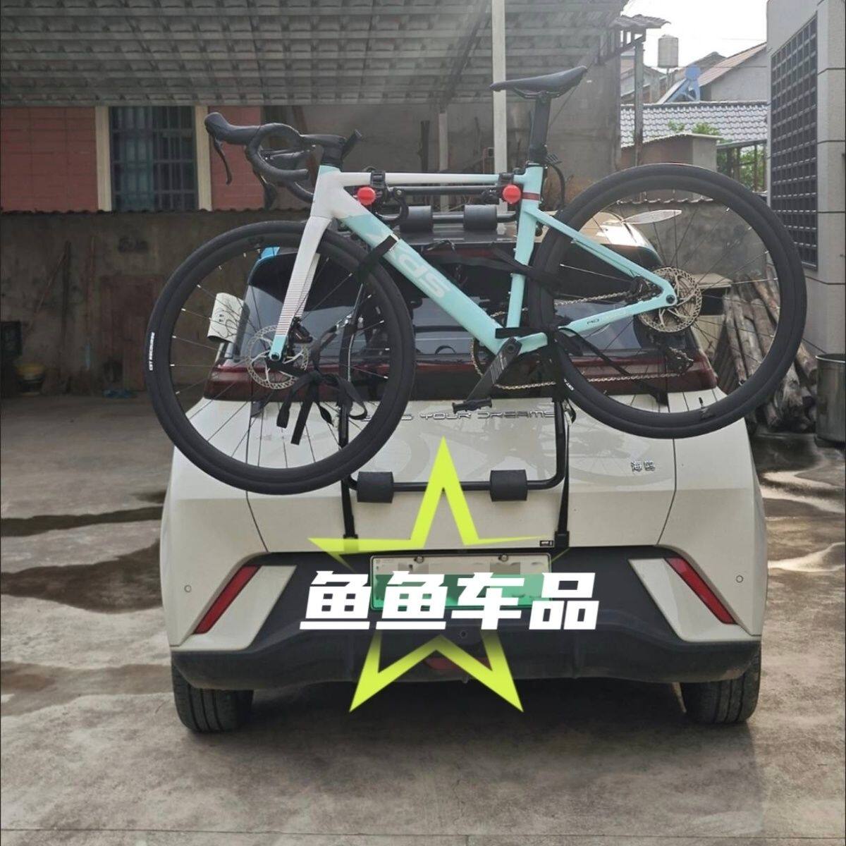 汽车后挂式自行车架车载合金后挂架车载通用真图可折叠加宽卡槽后