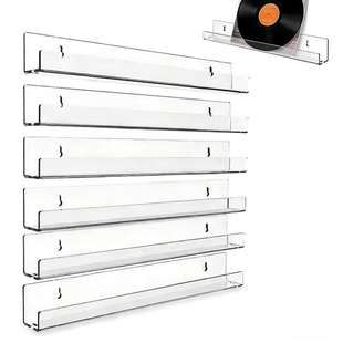 亚力克挂壁架唱片专辑展示架图书化妆品置物架厨房杂物收纳挂壁架