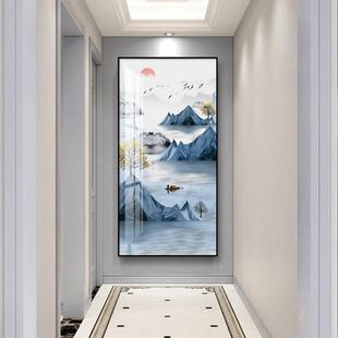 玄关画装饰画山水画走廊过道竖版壁画新中式轻奢玄幻挂画2022新款