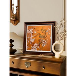 《满园春色》新中式法式客厅装饰画中古风餐厅玄关挂画美式床头画