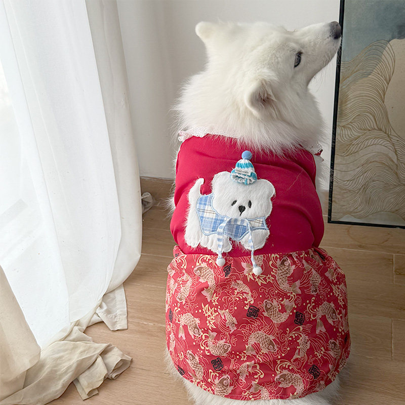  2026新年宠物红衣服小中大型犬喜庆拜年边牧金毛阿拉斯加可爱款,宠物/宠物食品及用品,狗宠物服装/雨衣,淘宝优惠券,粉丝福利购,淘宝优惠卷