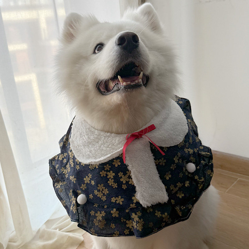 2026年可爱口水巾喜庆节日围巾圆兜小中大型犬萨摩耶金毛围兜装饰,宠物/宠物食品及用品,围巾/口水巾,淘宝优惠券,粉丝福利购,淘宝优惠卷