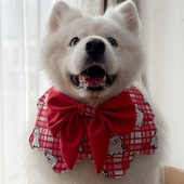 狗狗2025大型犬金毛边牧新款 蝴蝶结围兜可爱宠物围嘴围脖围巾饰品