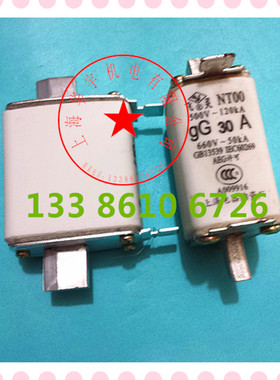 NT00-30A 刀型触头熔断器 NTOO RT20 RT16-00 熔芯 R030 660V