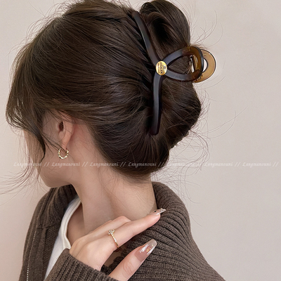 高级感玳瑁色气质后脑勺头发抓夹