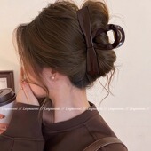 大号蝴蝶结抓夹女2025新款 高级感发量大发夹鲨鱼夹早春后脑勺发饰