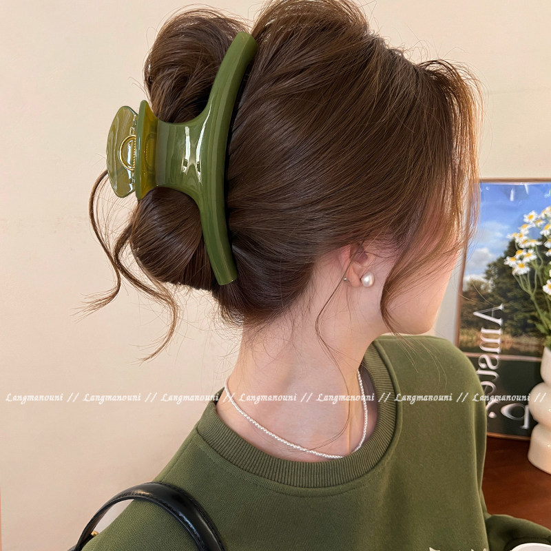 大号弧形抓夹女早春鲨鱼夹2025新款高级感气质后脑勺盘发发夹头饰