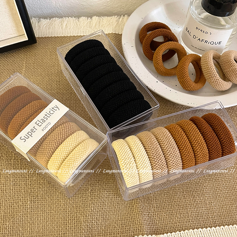 高马尾发绳女加粗加厚橡皮筋高弹力发圈扎头发耐用头绳不伤发头饰