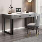 岩板电脑桌台式 卧室家用工作桌子简易学生写字书桌简约现代办公桌