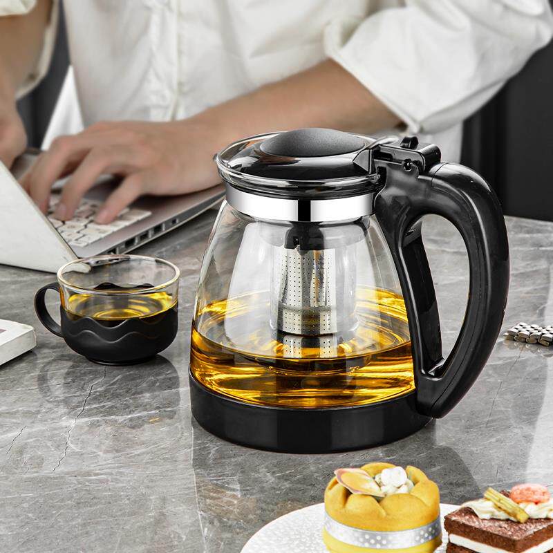 家用大容量玻璃茶壶套装茶杯耐高温水壶泡茶花茶壶茶具茶水滤网
