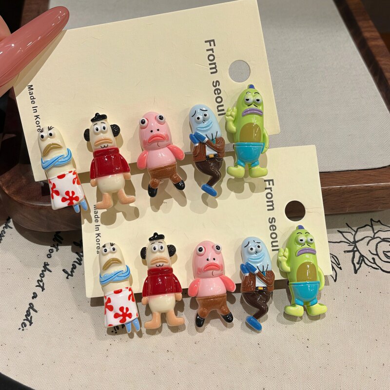 丑萌搞怪呆呆鱼树脂刘海发夹头饰图片