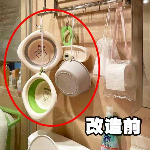 吸盘脸盆架脸盆收纳挂钩旋转挂盆钩免打孔壁挂收纳神器水槽沥水袋