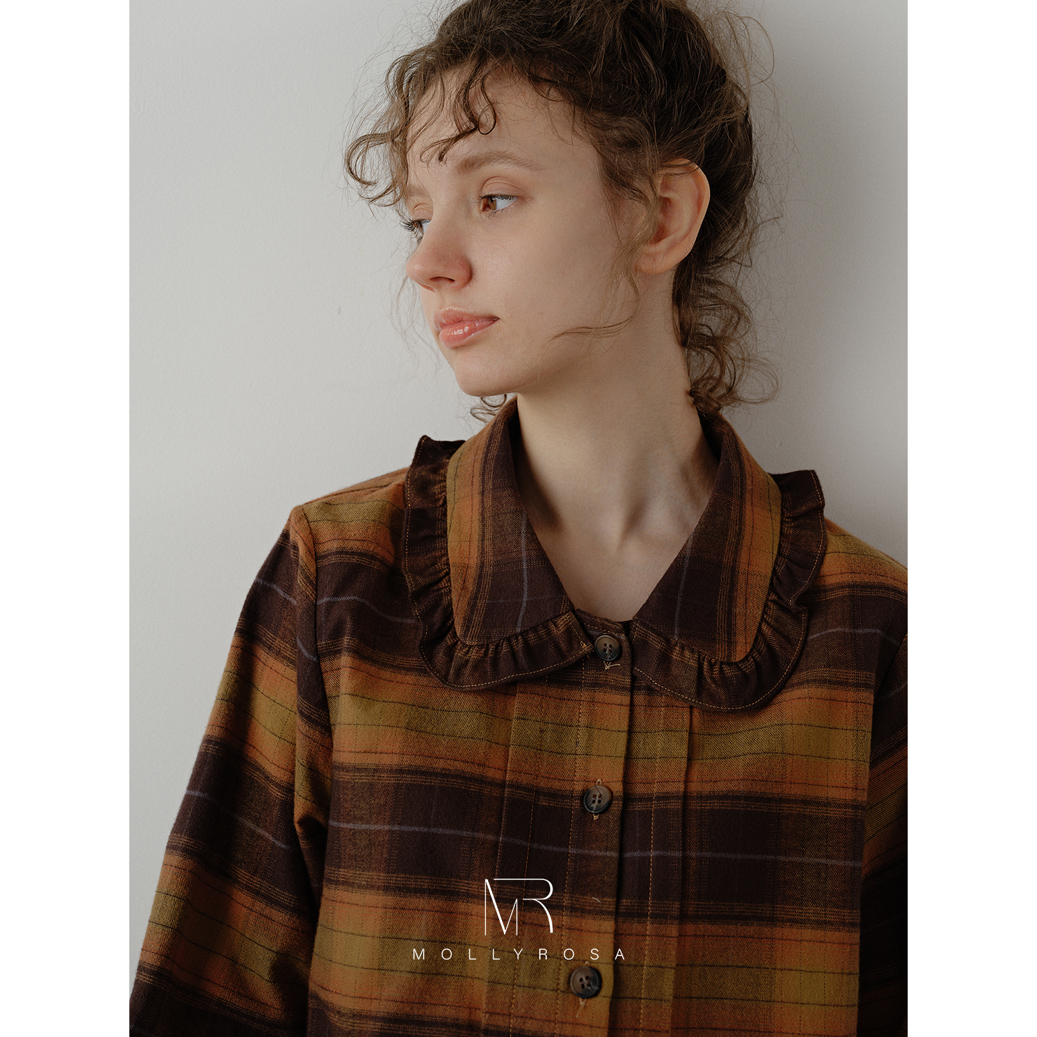 282g重磅纯棉加厚磨毛格子睡衣