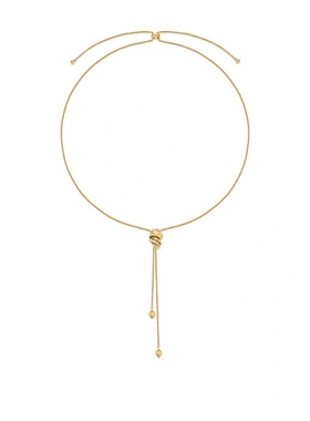 明星同款缠绕丝带项链轻奢毛衣链