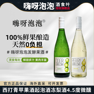 嗨呀泡泡 cider苹果酒鲜果发酵低度微醺进口起泡酒750ml西欧冻梨