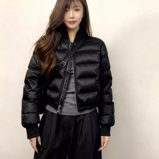 白鸭绒内搭轻薄款短款羽绒服内胆女冬季2025新款小个子黑色外套