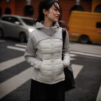 白鹅绒蚕丝羊毛蓄热棉2026巨好看的排骨羽绒服女短款好看不臃肿的