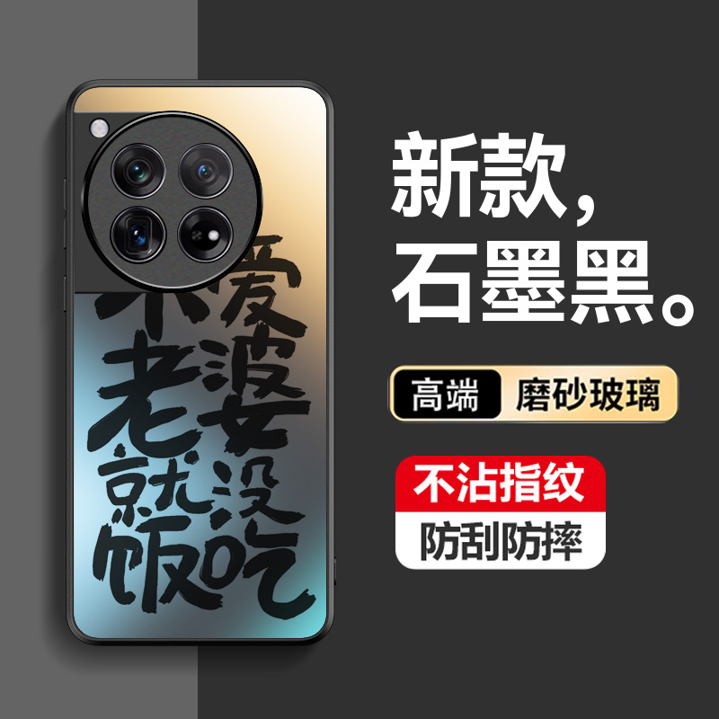 不沾指纹磨砂玻璃IQOO12手机壳