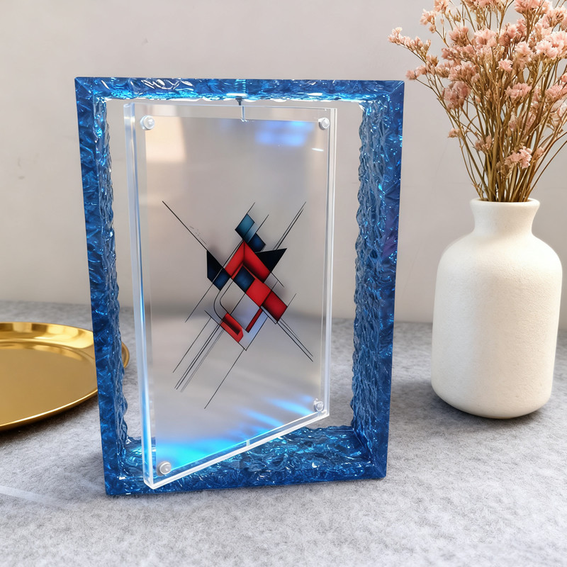 2025新款双面立体旋转相框摆台亚克力高级感照片框7寸8寸A4展示框