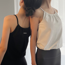 kokoyaya 吊带镂空美背运动背心女宽松版型带胸垫健身瑜伽服上衣