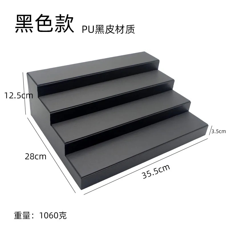高档珠宝饰品梯形展示架阶梯三层展示道具玉器直播项链首饰展示盘