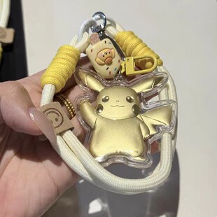 足金999黄金20mg黄金皮卡丘送礼物手机链挂绳钥匙扣车载挂件