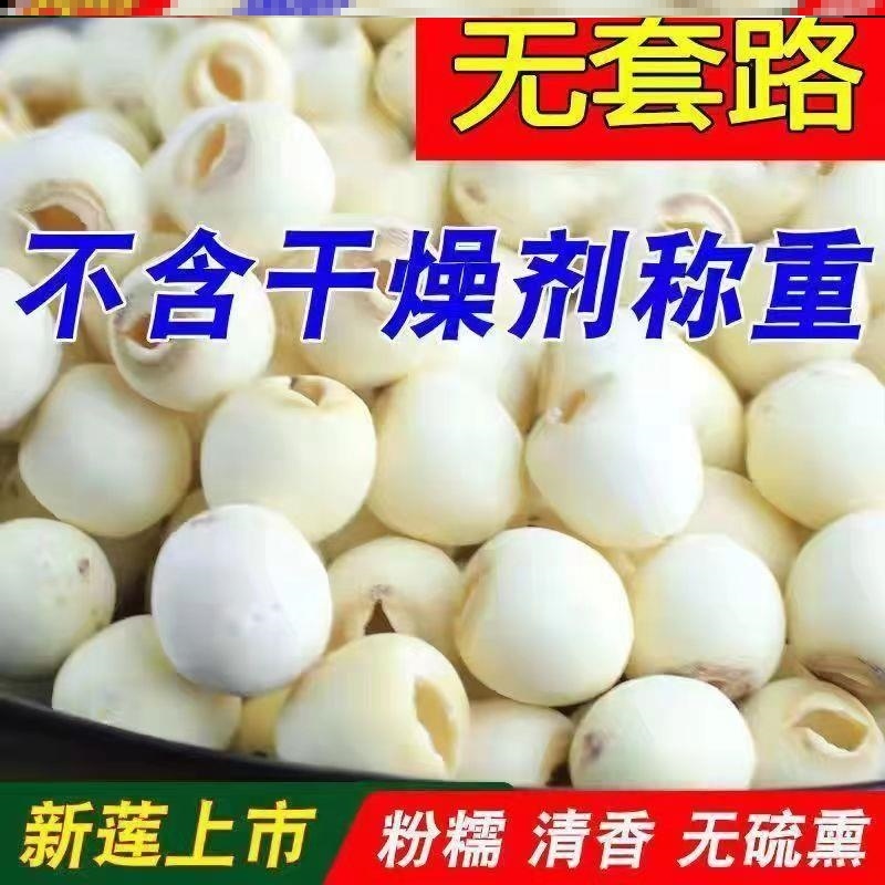 莲子干货500g特级湘莲白莲子去芯净重湖南农家无芯饱满连子新莲