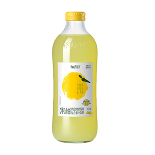 柚香谷宋柚汁双柚汁柚子汁香柚胡柚果汁玻璃瓶夏日风味饮料1kg