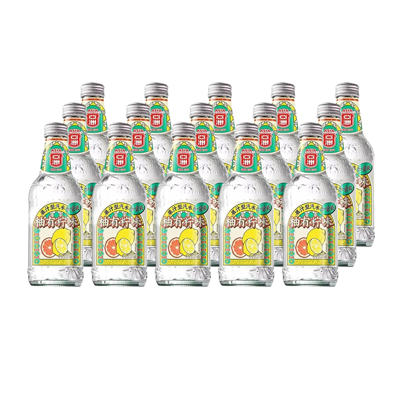 ASIA/亚洲果汁汽水碳酸饮料柚有柠味果汁饮品335ml*15瓶整箱