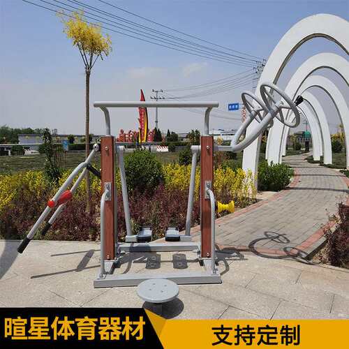 小区双人漫步机室外塑钢户外运动健身器材组合有氧广场健身器材