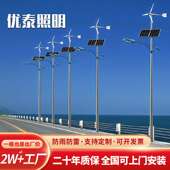 厂家 8米风力互补发电系统 太阳能风光互补路灯LED新农村5