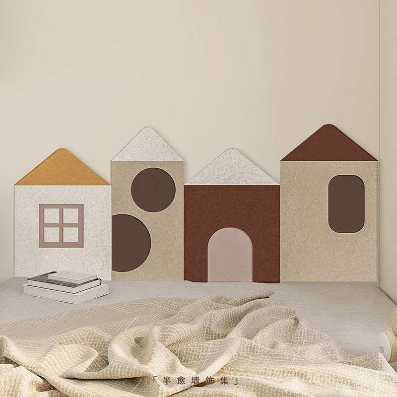 儿童房装饰墙贴3d立体童趣风墙面遮丑防撞护墙板羊毛毡软包墙围,家居饰品,软装墙贴,淘宝优惠券,粉丝福利购,淘宝优惠卷