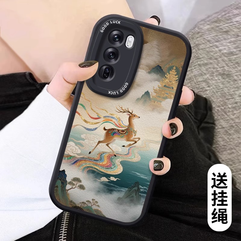 适用oppo硅胶宫阙鹿鸣